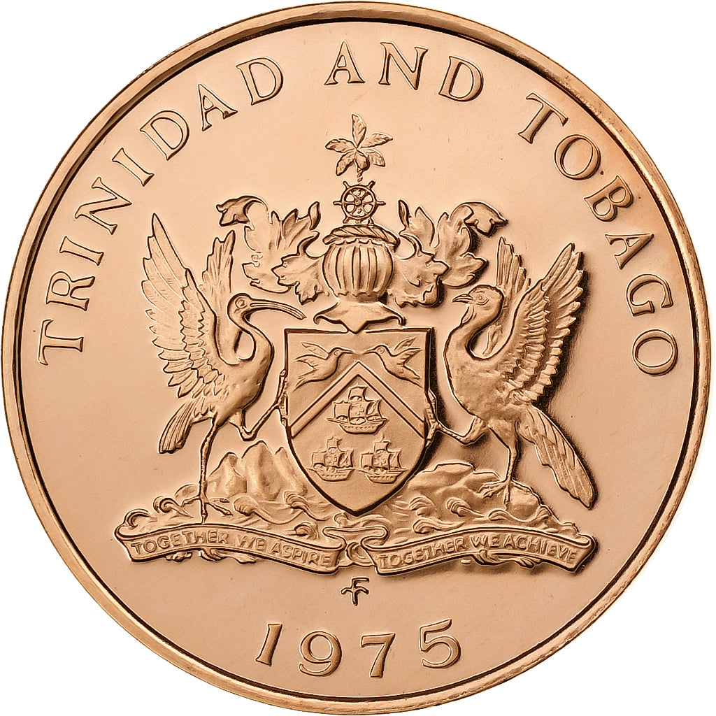 Trinité-et-Tobago, 5 Cents, 1975, Franklin Mint, Bronze, FDC, KM:26
