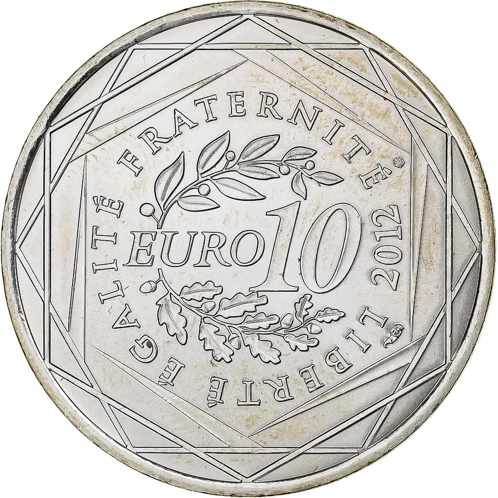 Frankreich, 10 Euro, Auvergne, Vercingetorix, 2012, Silber, UNZ