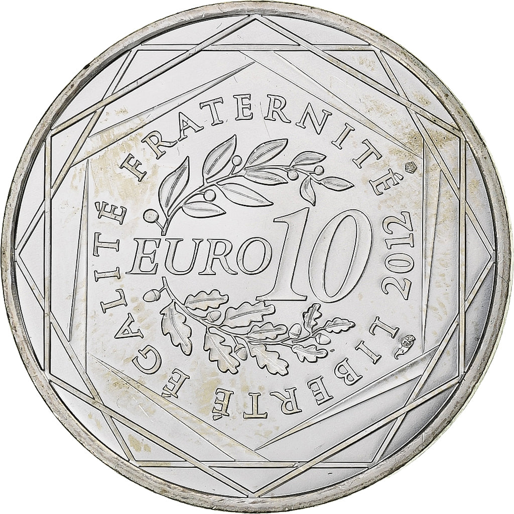 Frankreich, 10 Euro, Martinique, Victor Schoelcher, 2012, Paris, Silber, VZ