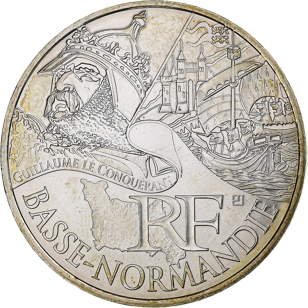 Francia, 10 Euro, Guillaume the Conqueror, 2012, Paris, Argento, SPL, KM:1865