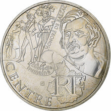 France, 10 Euro, Centre, Honoré de Balzac, 2012, Paris, Silver, MS(63), KM:1863