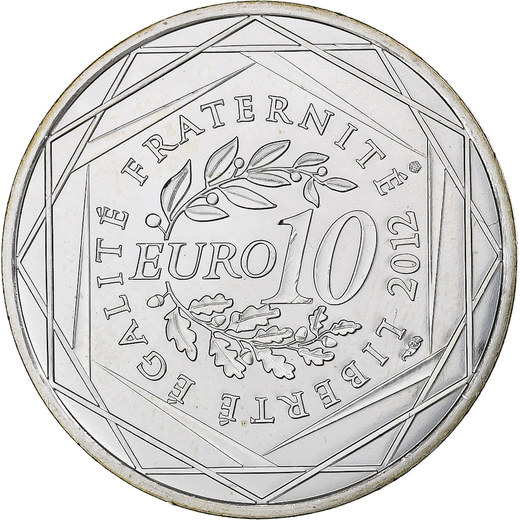 France, 10 Euro, Corse, Danielle Casanova, 2012, Paris, Silver, MS(63), KM:1863
