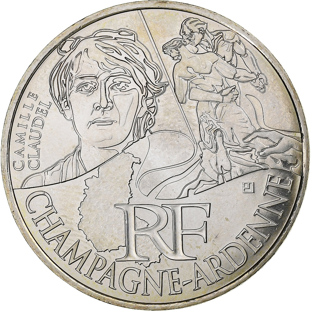 Frankreich, 10 Euro, Champagne-Ardenne, Camille Claudel, 2012, Paris, Silber