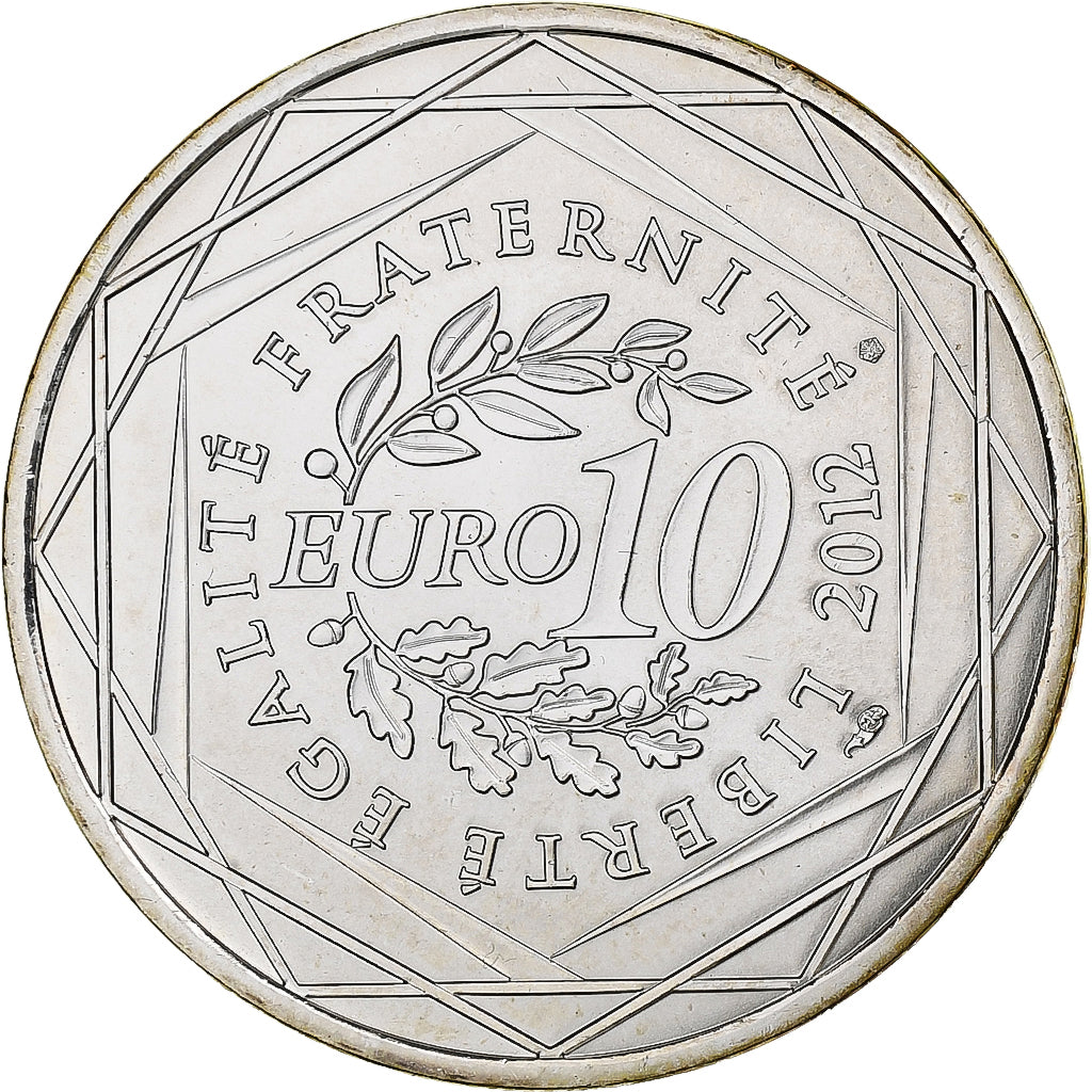 France, 10 Euro, Alsace, Frédéric Bartholdi, 2012, Paris, Silver, MS(63)