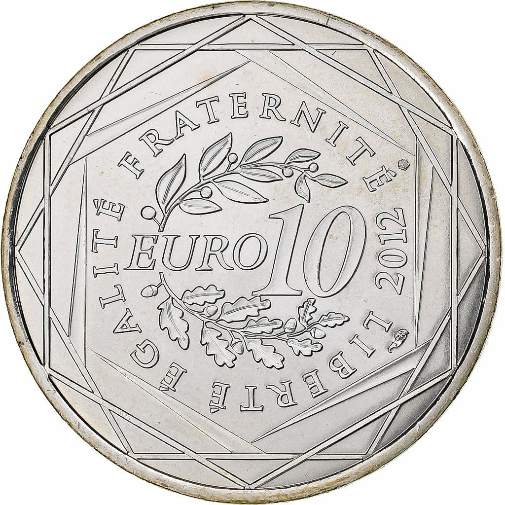 France, 10 Euro, Languedoc-Roussillon, George Brassens, 2012, Paris, Silver