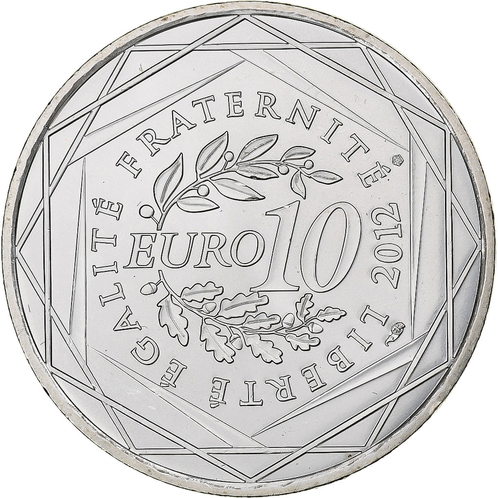 France, 10 Euro, Guyane, Félix Éboué, 2012, Paris, Argent, SPL, KM:1863