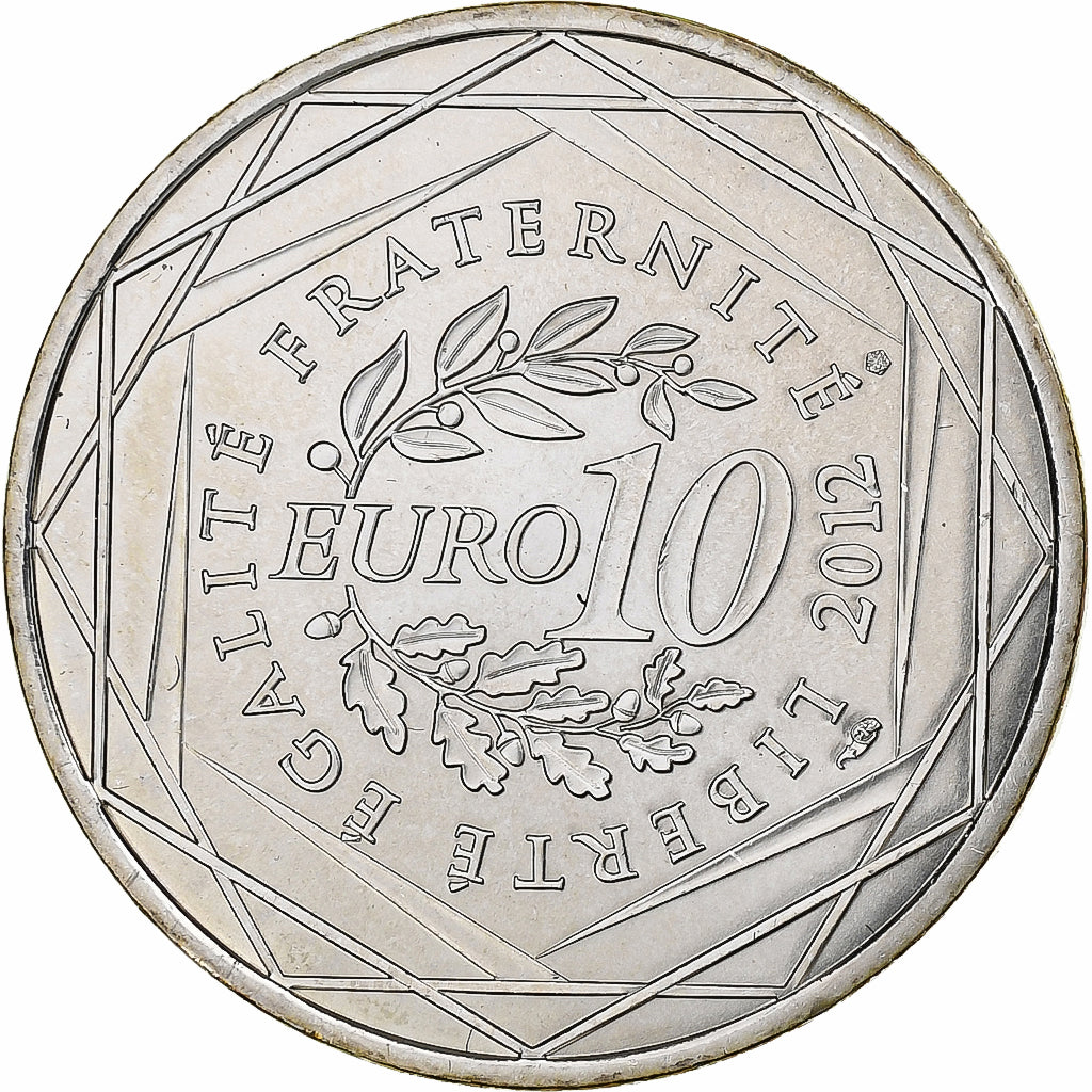 Francja, 10 Euro, Midi-Pyrénées, Jean Jaurès, 2012, Paris, Srebro, MS(63)