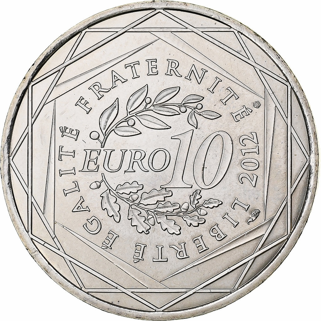 Francia, 10 Euro, Pays de la Loire, Georges Clemenceau, 2012, Paris, Plata, SC