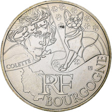 France, 10 Euro, Bourgogne, Colette, 2012, Paris, Silver, MS(63), KM:1863