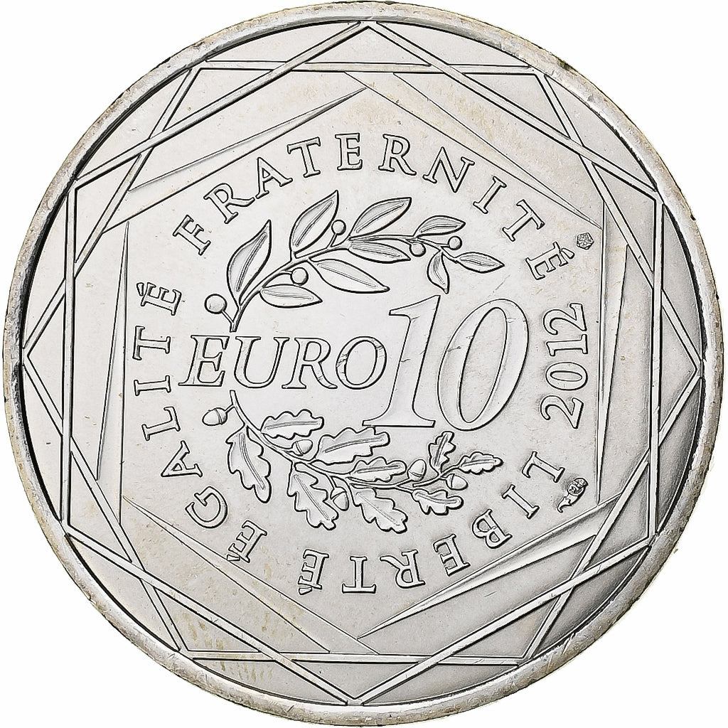 France, 10 Euro, Bourgogne, Colette, 2012, Paris, Silver, MS(63), KM:1863