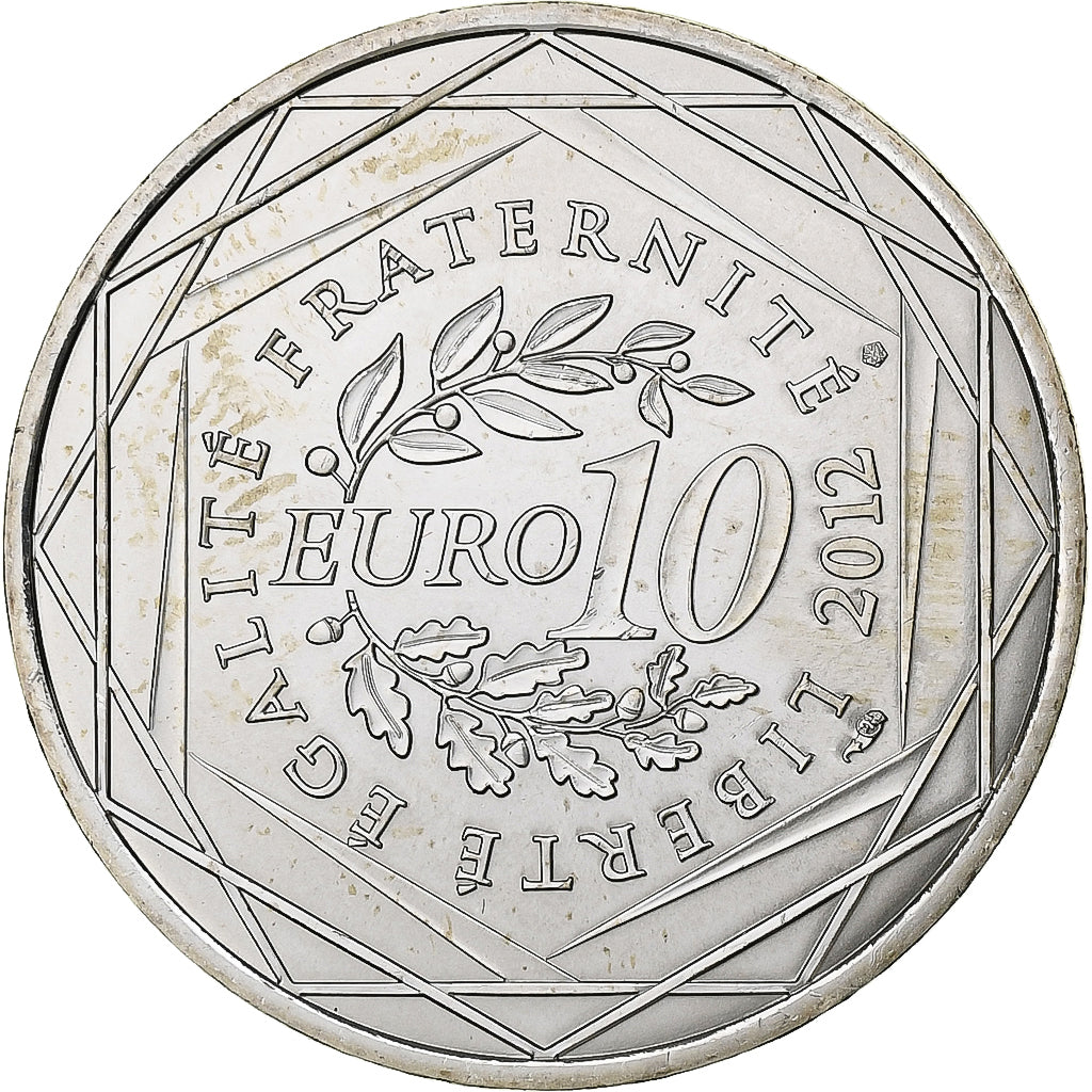 Francia, 10 Euro, Franche-Comté, Louis Pasteur, 2012, Paris, Argento, SPL