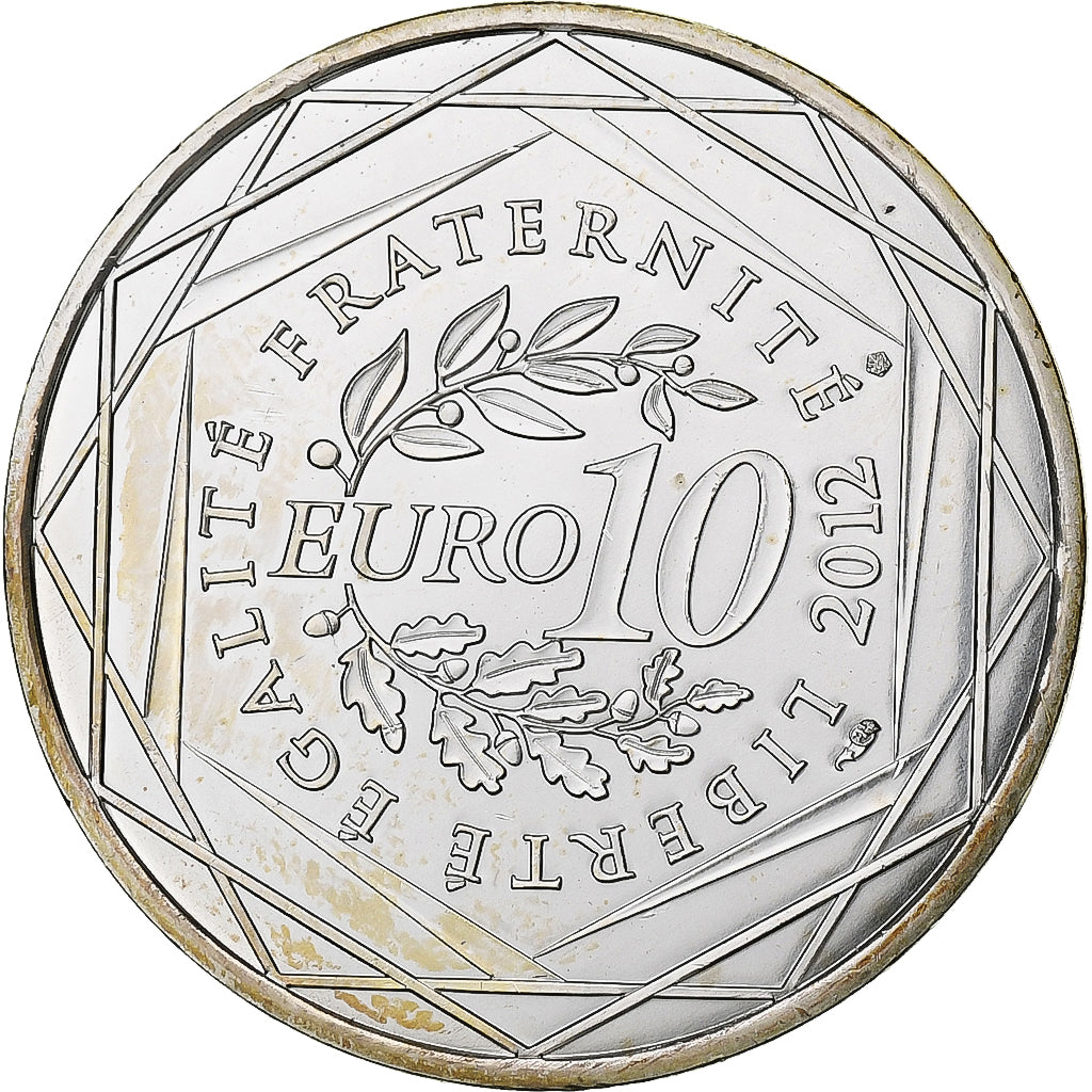 France, 10 Euro, Lorraine, Jeanne d'Arc, 2012, Paris, Silver, MS(63), KM:1863