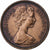 Gran Bretaña, Elizabeth II, 1/2 New Penny, 1976, Bronce, MBC, KM:914