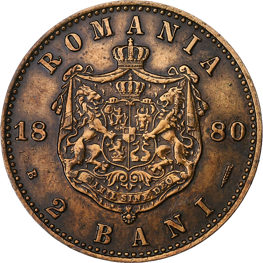 Romania, Carol I, 2 Bani, 1880, Bucharest, Copper, AU(50-53), KM:11.2