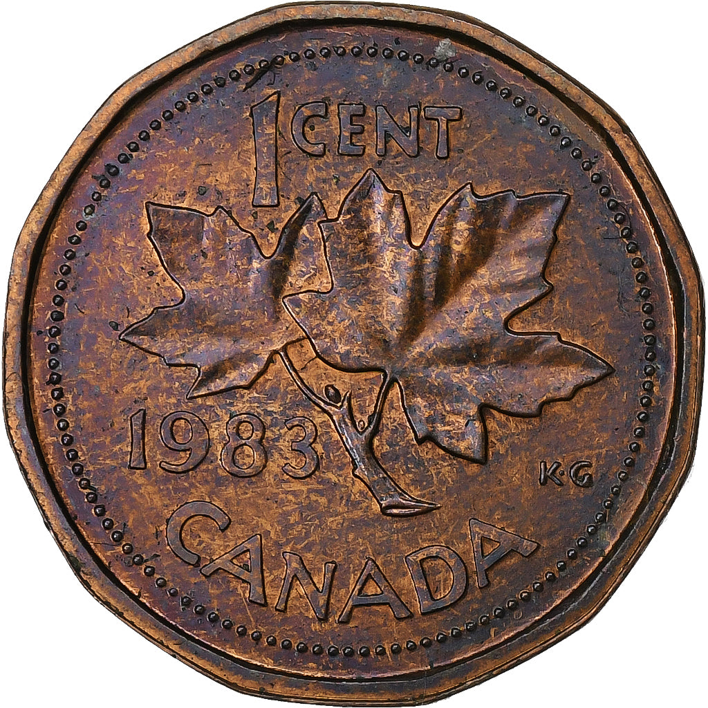 Canada, Elizabeth II, Cent, 1983, Royal Canadian Mint, Brązowy, VF(30-35)