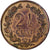 Países Baixos, Wilhelmina I, 2-1/2 Cent, 1890, Bronze, EF(40-45), KM:108.2