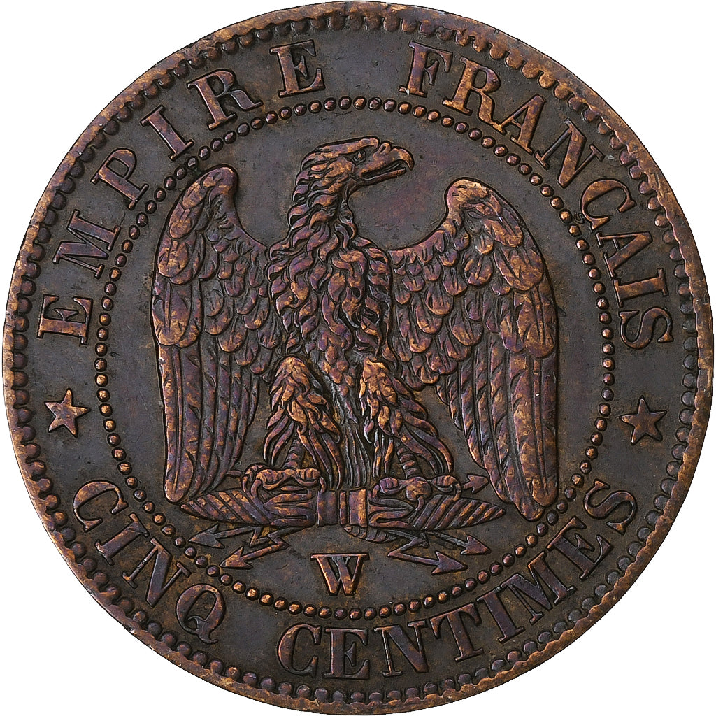 Francia, Napoleon III, 2 Centimes, Napoléon III, 1854, Lille, Bronce, MBC+