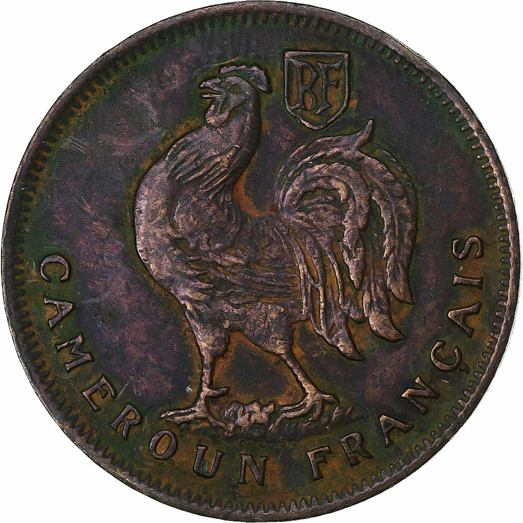 Camerún, Franc, 1943, Pretoria, Bronce, BC+, Lecompte:16, KM:5