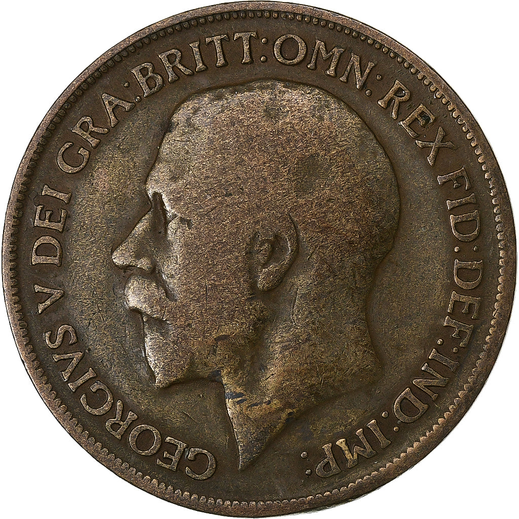 Grã-Bretanha, George V, Penny, 1914, Bronze, F(12-15), KM:810