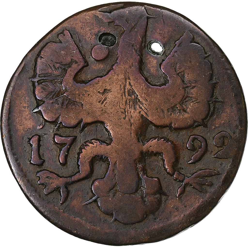 German States, AACHEN, 12 Heller, 1792, Copper, VF(20-25), KM:51