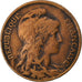 Francia, 10 Centimes, Dupuis, 1910, Paris, Bronce, BC+, Gadoury:277, KM:843