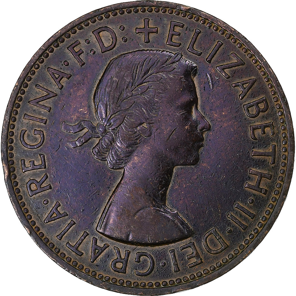 Grã-Bretanha, Elizabeth II, Penny, 1966, Bronze, VF(20-25), KM:897