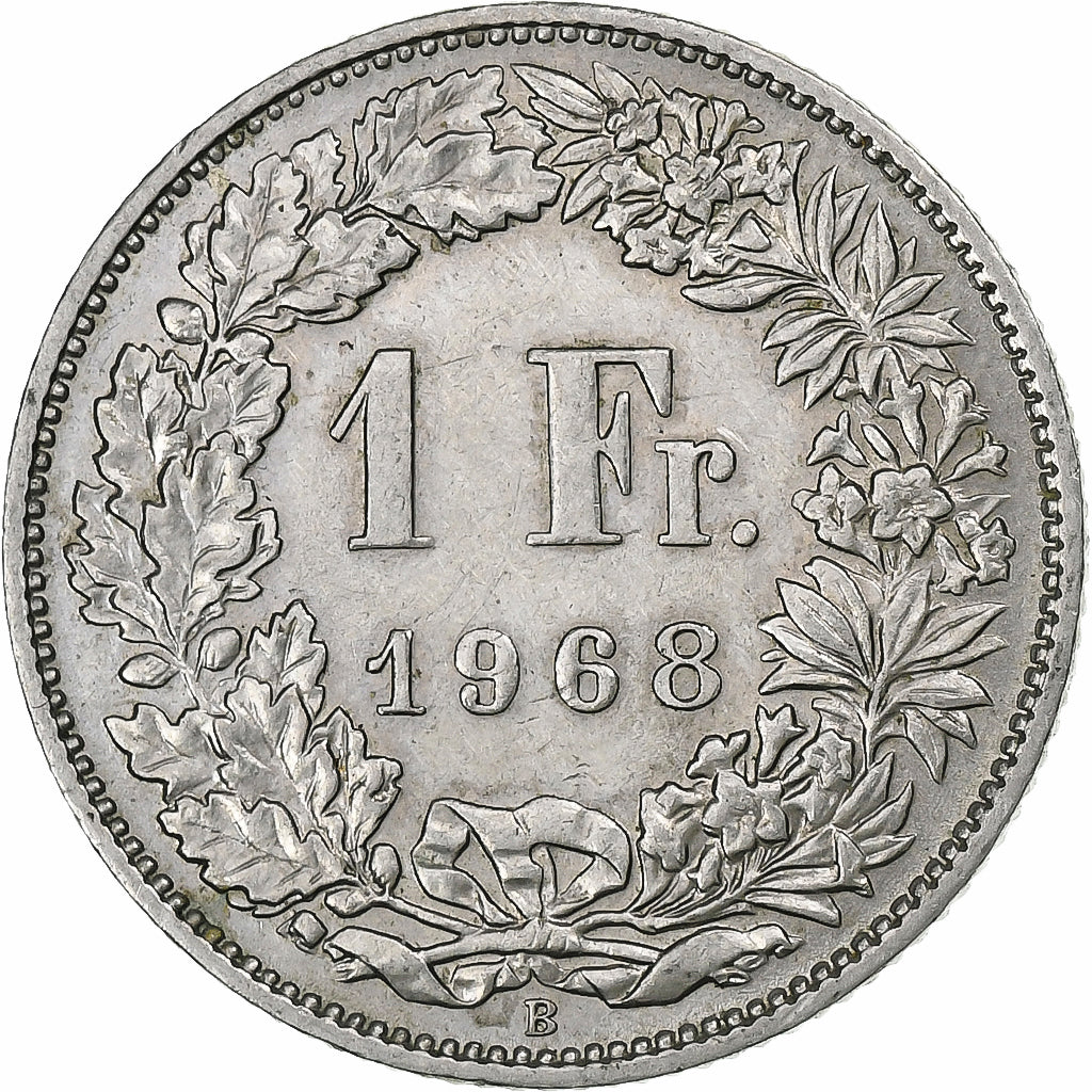 Schweiz, Franc, 1968, Bern, Kupfer-Nickel, SS, KM:24a.1