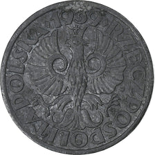 Poland, Grosz, 1939, Warsaw, Zinc, EF(40-45), KM:34