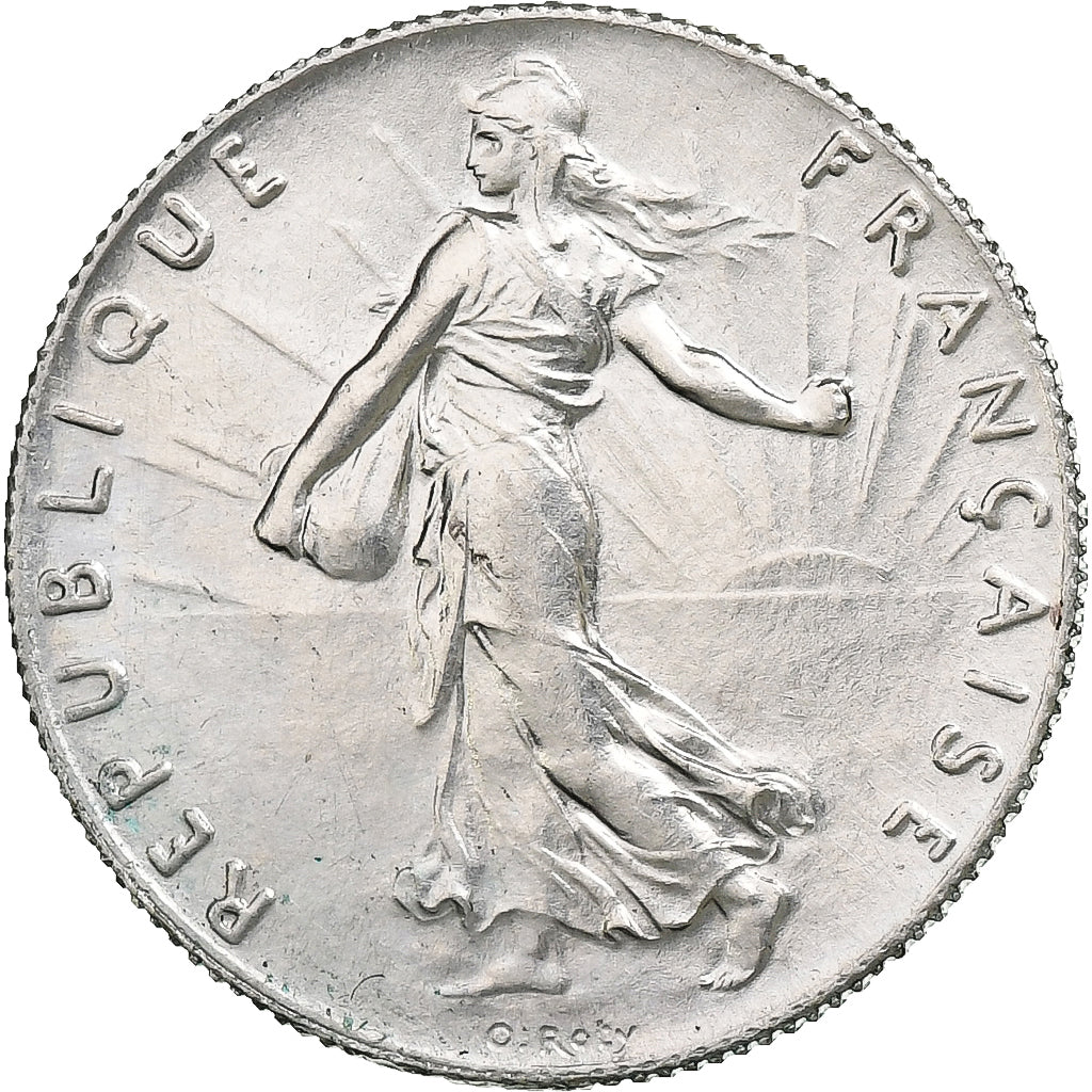 France, 50 Centimes, Semeuse, 1918, Paris, Silver, AU(55-58), Gadoury:420