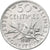 França, 50 Centimes, Semeuse, 1907, Paris, Prata, AU(50-53), Gadoury:420