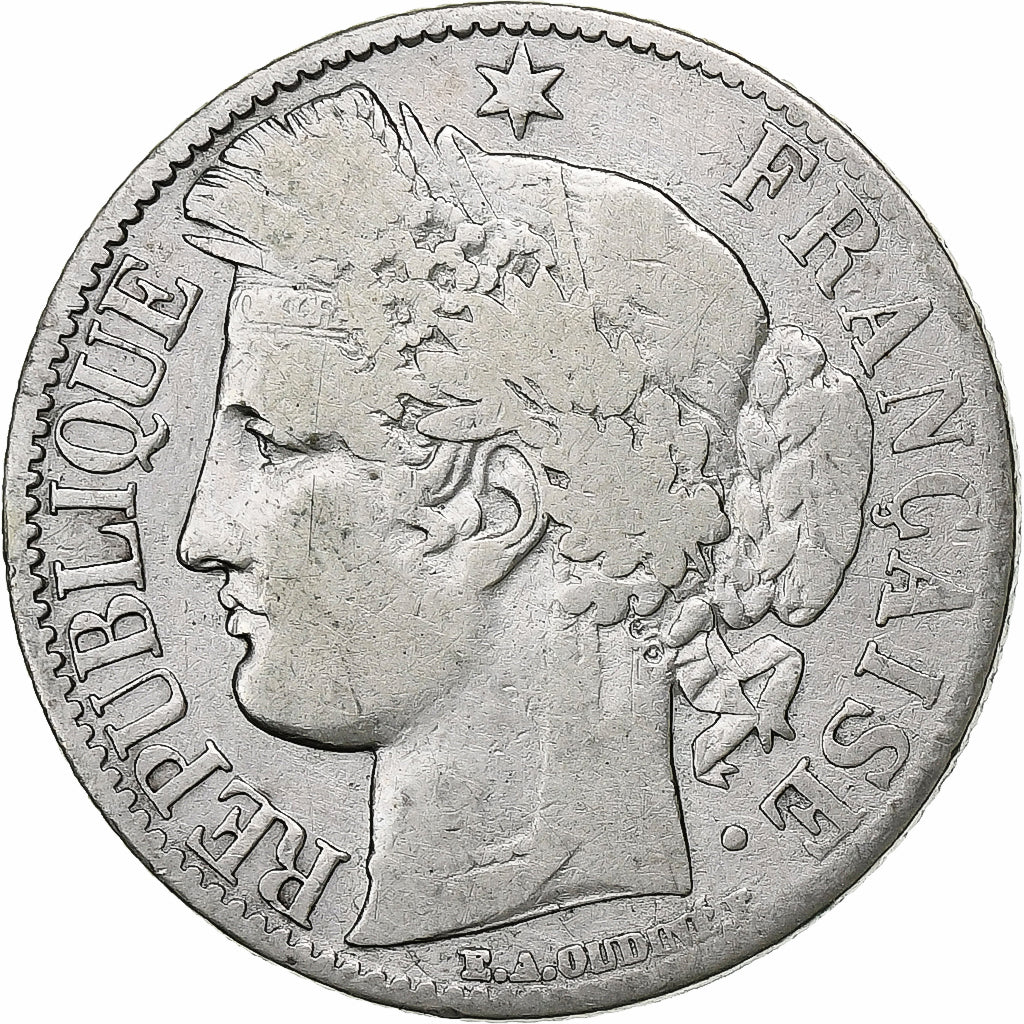 Frankreich, Franc, Cérès, 1872, Paris, Silber, SGE+, KM:822.1