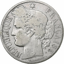 France, Franc, Cérès, 1872, Paris, Silver, F(12-15), KM:822.1