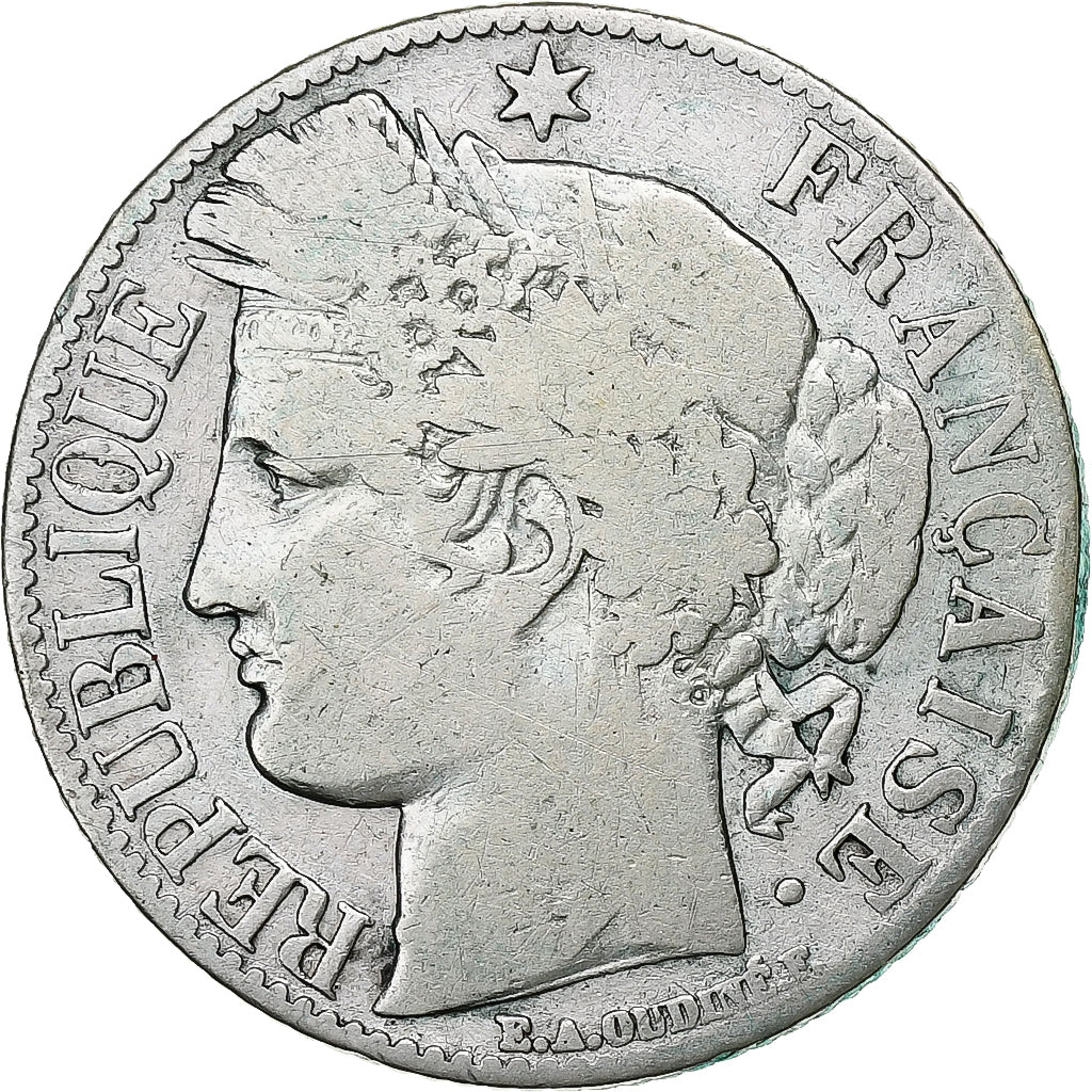 France, Franc, Cérès, 1888, Paris, Silver, VF(30-35), Gadoury:465a, KM:822.1