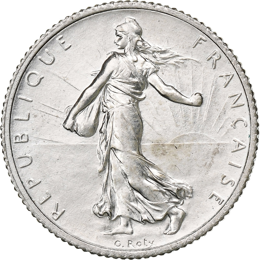 France, Franc, Semeuse, 1917, Paris, Argent, SUP+, Gadoury:467, KM:844.1