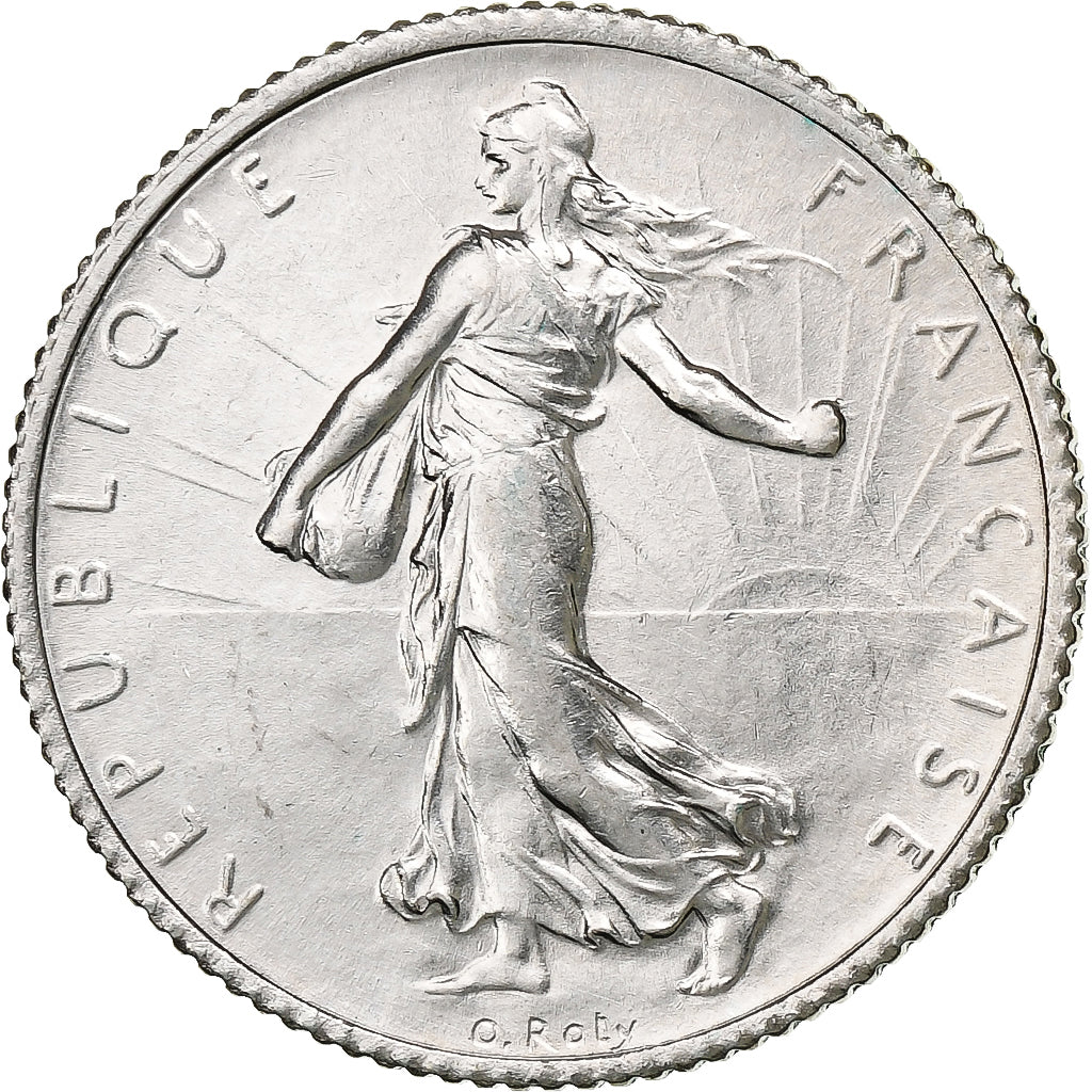 France, Franc, Semeuse, 1920, Paris, Silver, MS(60-62), Gadoury:467, KM:844.1