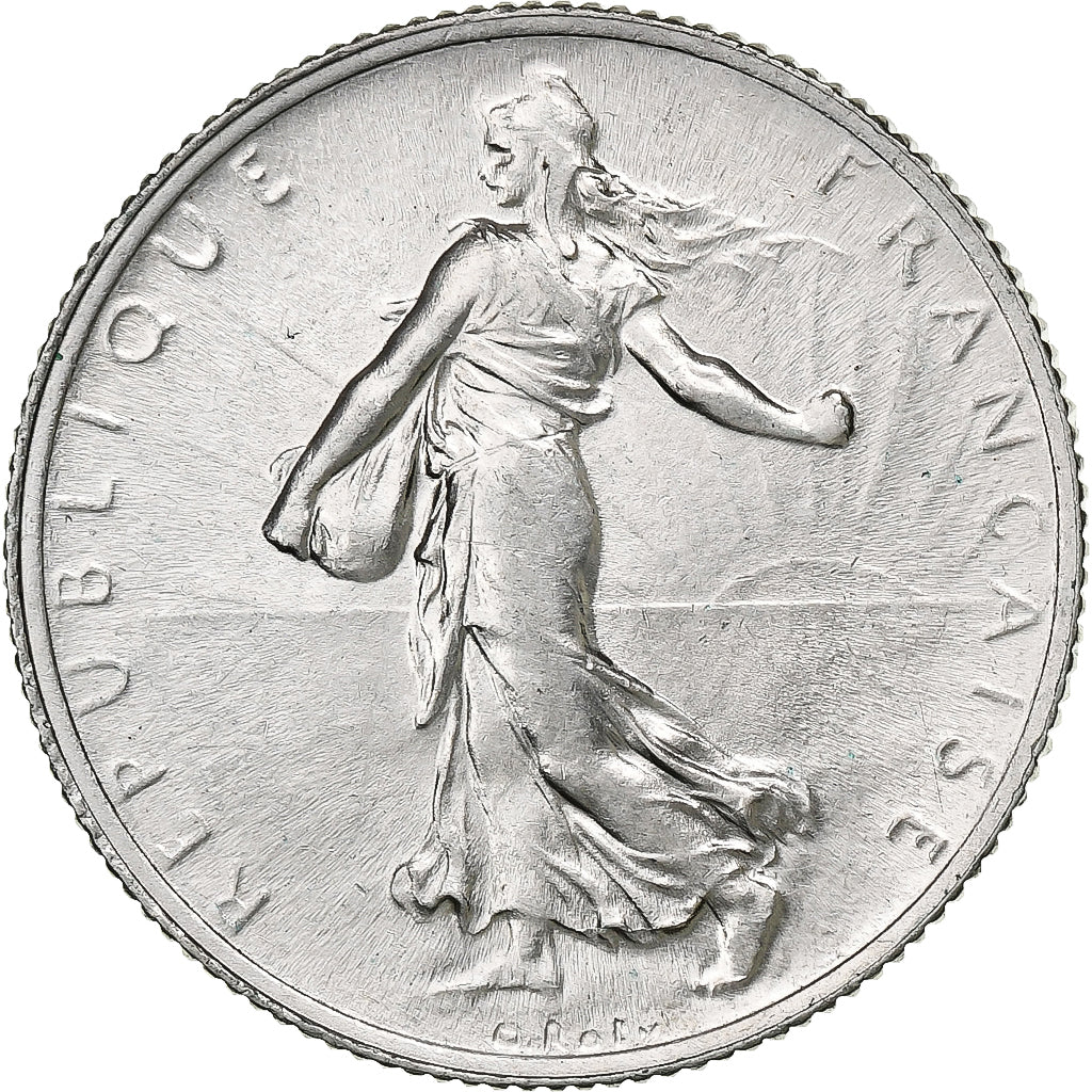 Francja, 2 Francs, Semeuse, 1919, Paris, Srebro, AU(55-58), Gadoury:532