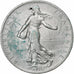 França, 2 Francs, Semeuse, 1908, Paris, Prata, VF(30-35), Gadoury:532, KM:845.1