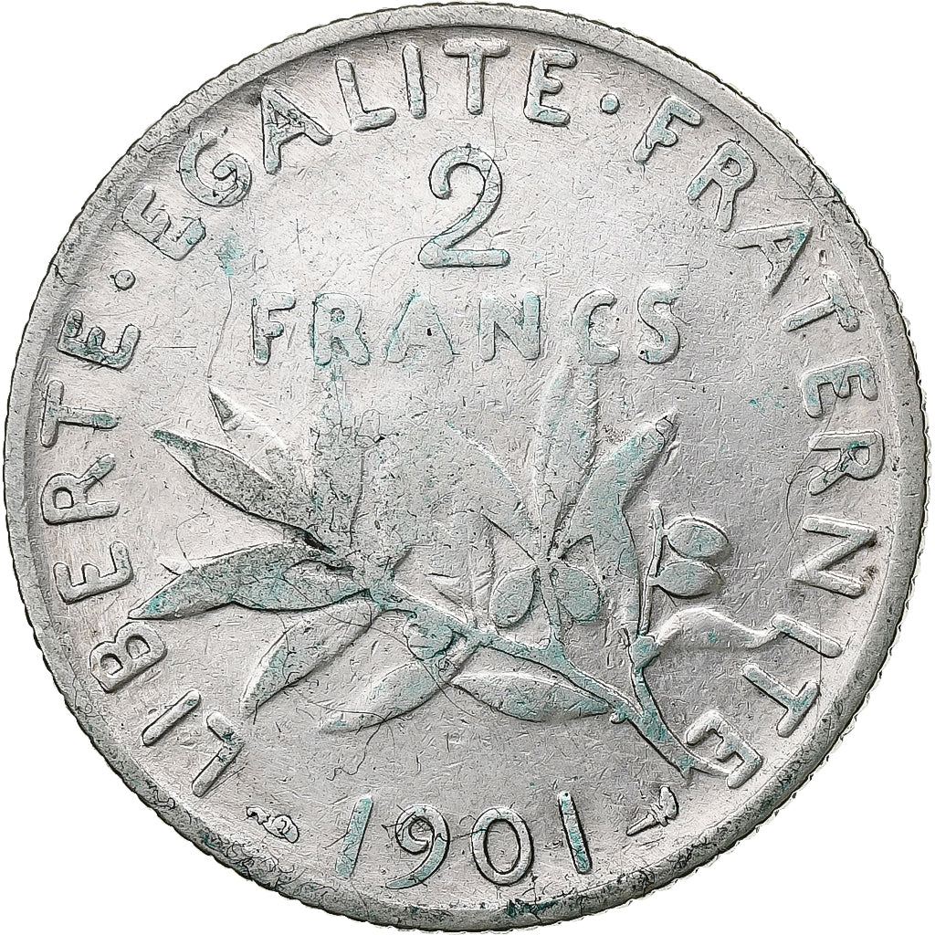 Frankreich, 2 Francs, Semeuse, 1901, Paris, Silber, S+, Gadoury:532, KM:845.1