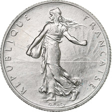 France, 2 Francs, Semeuse, 1918, Paris, Silver, MS(60-62), Gadoury:532, KM:845.1