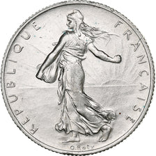 Francja, 2 Francs, Semeuse, 1916, Paris, Srebro, AU(55-58), KM:845.1