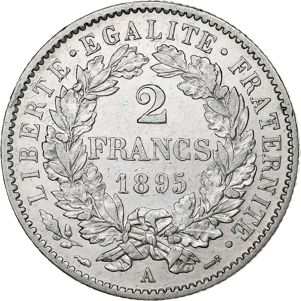 France, 2 Francs, Cérès, 1895, Paris, Argent, TTB+, Gadoury:530a, KM:817.1