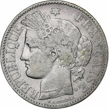 France, 2 Francs, Cérès, 1887, Paris, Argent, B+, Gadoury:530a, KM:817.1