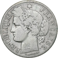 Frankreich, 2 Francs, Cérès, 1873, Paris, Silber, SGE+, Gadoury:530a, KM:817.1