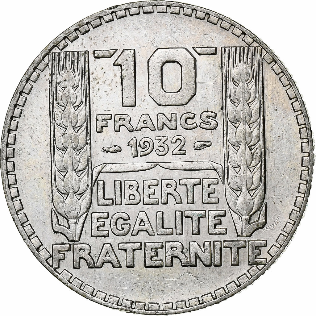 France, 10 Francs, Turin, 1932, Paris, Silver, EF(40-45), Gadoury:801, KM:878