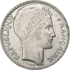 Francja, 10 Francs, Turin, 1929, Paris, Srebro, AU(55-58), KM:878