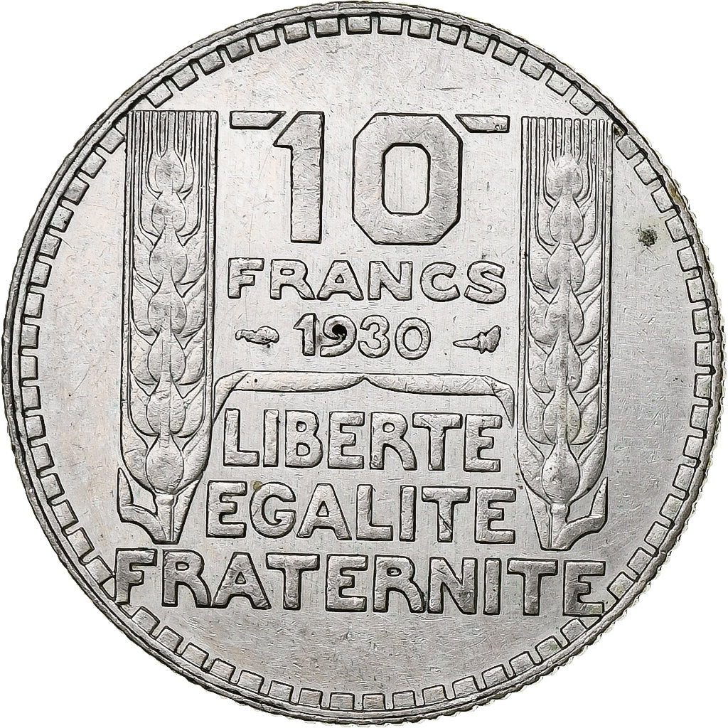 France, 10 Francs, Turin, 1930, Paris, Silver, EF(40-45), Gadoury:801, KM:878