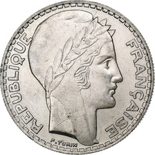 Francia, 20 Francs, Turin, 1933, Paris, Rameaux courts, Argento, BB+