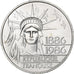 France, 100 Francs, Statue de la Liberté, 1986, Silver, MS(60-62), Gadoury:901