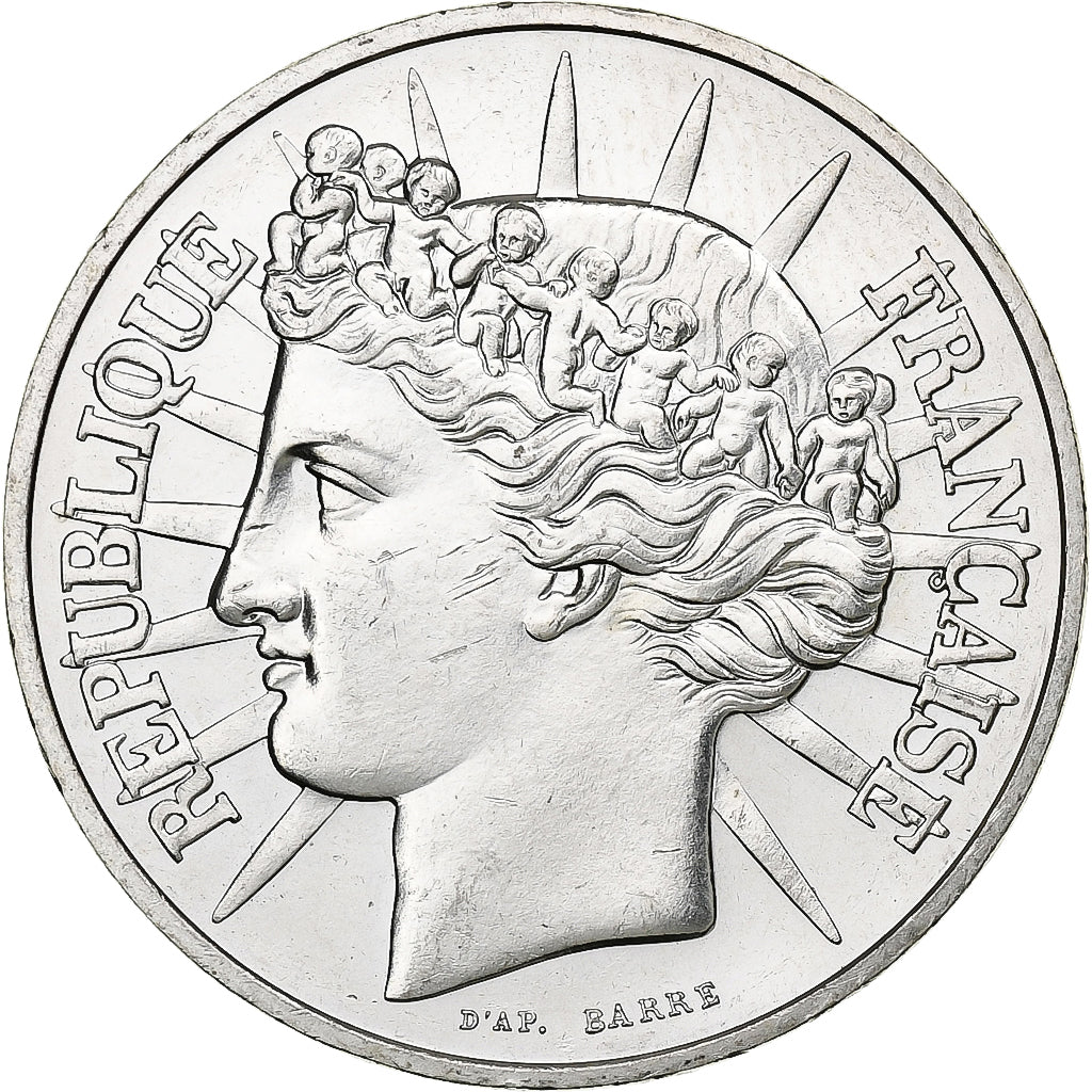 France, 100 Francs, Fraternité, 1988, Silver, AU(55-58), Gadoury:903, KM:966