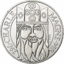 France, 100 Francs, Charlemagne, 1990, Paris, Silver, MS(60-62), Gadoury:905